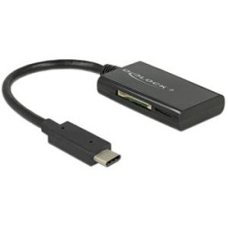 Delock USB 3.1 Gen 1 Card Reader USB Type-C male 4 Slots - Čtečka karet - all-in-1 (MMC, SD, miniSD, RS-MMC, TransFlash