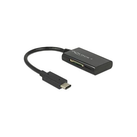 Delock USB 3.1 Gen 1 Card Reader USB Type-C male 4 Slots - Čtečka karet - all-in-1 (MMC, SD, miniSD, RS-MMC, TransFlash