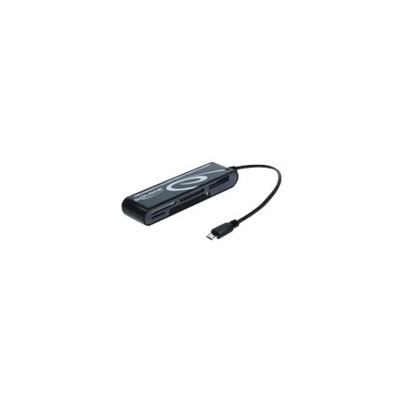Delock Micro USB OTG Card Reader 5 Slot - Čtečka karet (CF I, CF II, MS, MMC, SD, xD, MS PRO Duo, microSD, SDHC, microSDHC