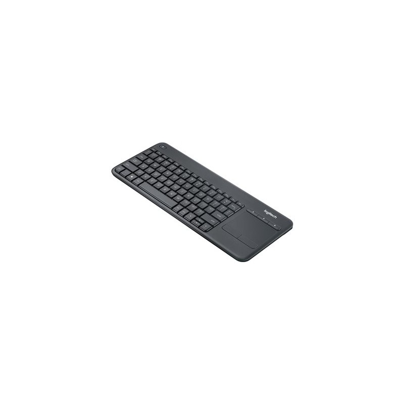 Logitech Wireless Touch Keyboard K400 Plus - Klávesnice - bezdrátový - 2.4 GHz - francouzská - černá