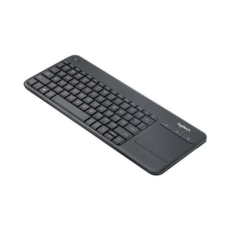 Logitech Wireless Touch Keyboard K400 Plus - Klávesnice - bezdrátový - 2.4 GHz - francouzská - černá