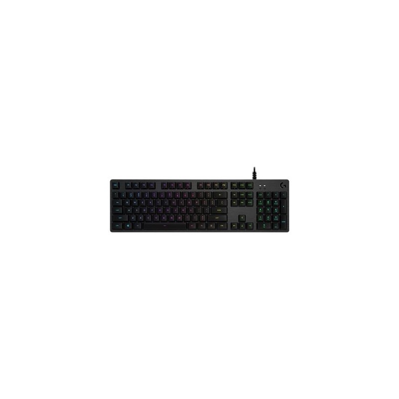 Logitech Gaming G512 - Klávesnice - podsvícení - USB - AZERTY - francouzská - klávesový spínač: GX Blue - uhlík