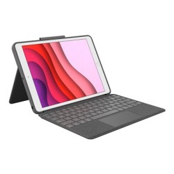Logitech Combo Touch - Klávesnice a pouzdro - s trackpad - podsvícení - Apple Smart connector - AZERTY - francouzská - grafit