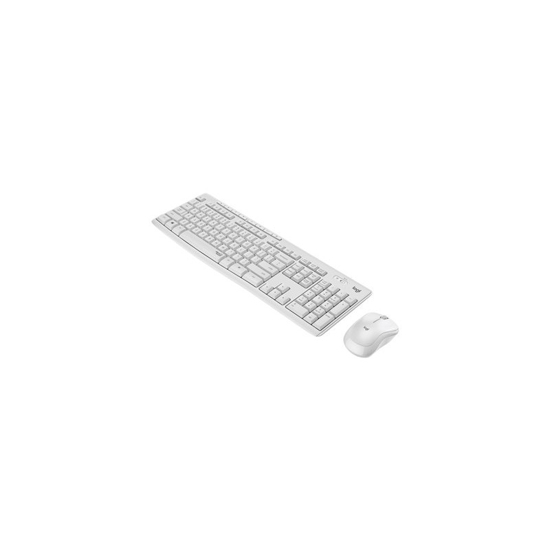 Logitech MK295 Silent - Klávesnice a sada myši - bezdrátový - 2.4 GHz - QWERTY - anglická - krémová