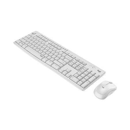 Logitech MK295 Silent - Klávesnice a sada myši - bezdrátový - 2.4 GHz - QWERTY - anglická - krémová