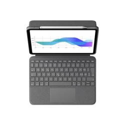 Logitech Folio Touch - Klávesnice a pouzdro - s trackpad - podsvícená - Apple Smart connector - QWERTZ - švýcarská - oxfordská