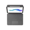 Logitech Folio Touch - Klávesnice a pouzdro - s trackpad - podsvícená - Apple Smart connector - QWERTZ - švýcarská - oxfordská