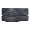 Logitech ERGO K860 - Klávesnice - bezdrátový - 2.4 GHz, Bluetooth 5.0 - AZERTY - francouzská - grafit