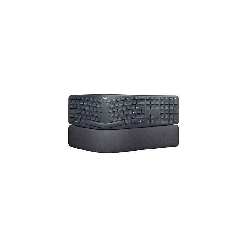 Logitech ERGO K860 - Klávesnice - bezdrátový - 2.4 GHz, Bluetooth 5.0 - QWERTY - španělská - grafit