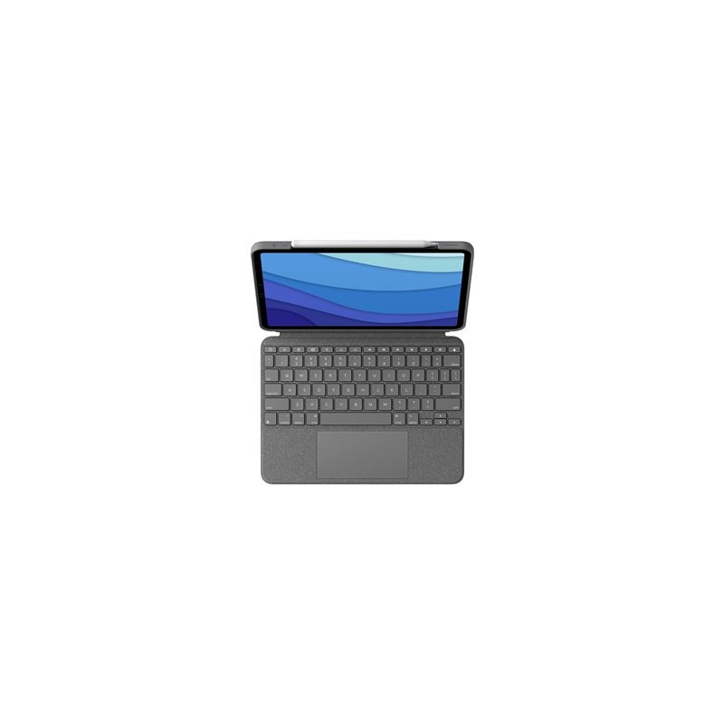 Logitech Combo Touch - Klávesnice a pouzdro - s trackpad - podsvícení - Apple Smart connector - QWERTZ - německá - oxfordská