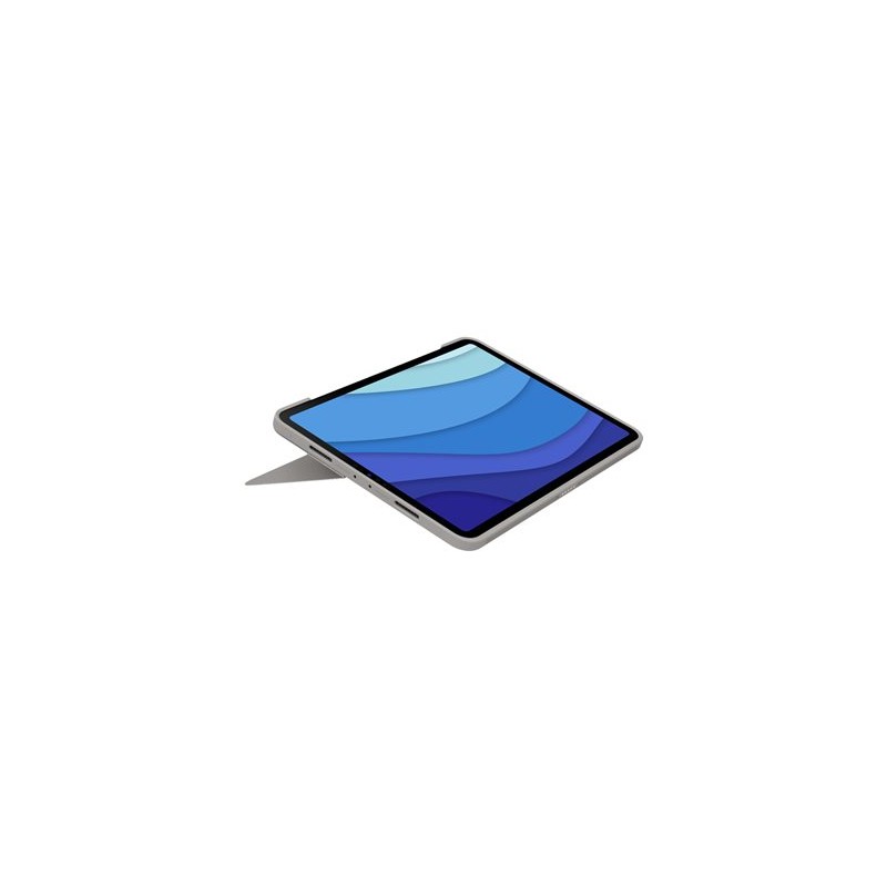 Logitech Combo Touch - Klávesnice a pouzdro - s trackpad - podsvícení - Apple Smart connector - AZERTY - francouzská - písek