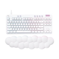 Logitech G G713 - Klávesnice - bez numerické klávesnice - podsvícení - USB - QWERTY - britská - klávesový spínač: Tactile - bílá