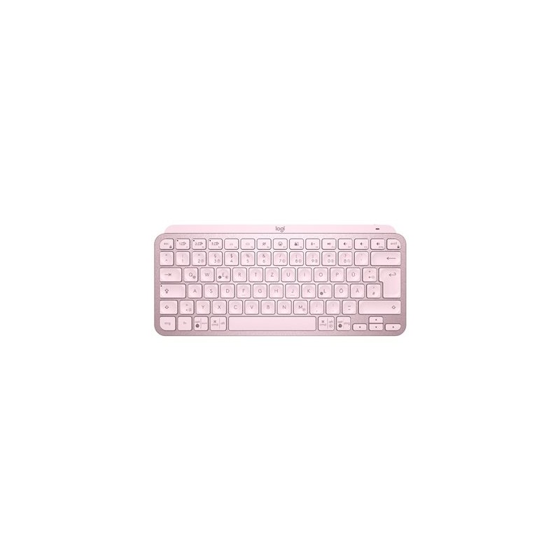 Logitech MX Keys Mini - Klávesnice - podsvícená - bezdrátový - Bluetooth - QWERTZ - německá - ružová