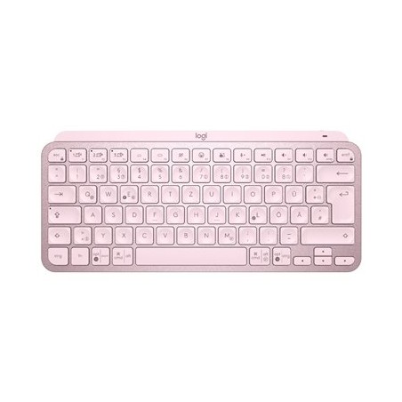 Logitech MX Keys Mini - Klávesnice - podsvícená - bezdrátový - Bluetooth - QWERTZ - německá - ružová