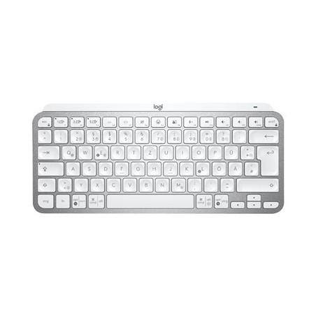 Logitech MX Keys Mini - Klávesnice - podsvícená - bezdrátový - Bluetooth - QWERTZ - německá - bledě šedá