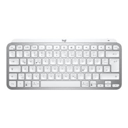 Logitech MX Keys Mini - Klávesnice - podsvícená - bezdrátový - Bluetooth - AZERTY - francouzská - bledě šedá