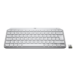 Logitech MX Keys Mini for Business - Klávesnice - podsvícená - bezdrátový - Bluetooth LE - AZERTY - francouzská - bledě šedá