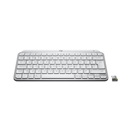 Logitech MX Keys Mini for Business - Klávesnice - podsvícená - bezdrátový - Bluetooth LE - AZERTY - francouzská - bledě šedá