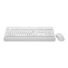 Logitech Signature MK650 Combo for Business - Klávesnice a sada myši - bezdrátový - Bluetooth LE - AZERTY - francouzská - bělavá