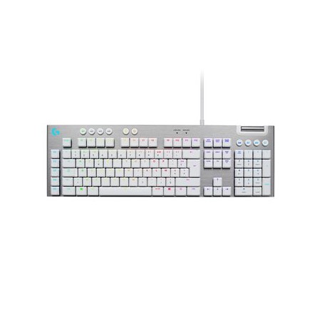 Logitech G G815 - Klávesnice - podsvícení - USB - AZERTY - francouzská - klávesový spínač: GL Tactile - bílá