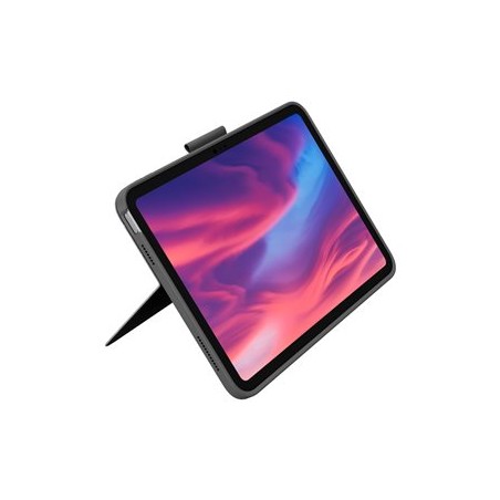 Logitech Combo Touch - Klávesnice a pouzdro - s trackpad - podsvícení - Apple Smart connector - AZERTY - francouzská