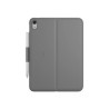 Logitech Slim Folio - Klávesnice a pouzdro - bezdrátový - Bluetooth LE - AZERTY - francouzská - oxfordská šedá - pro Apple