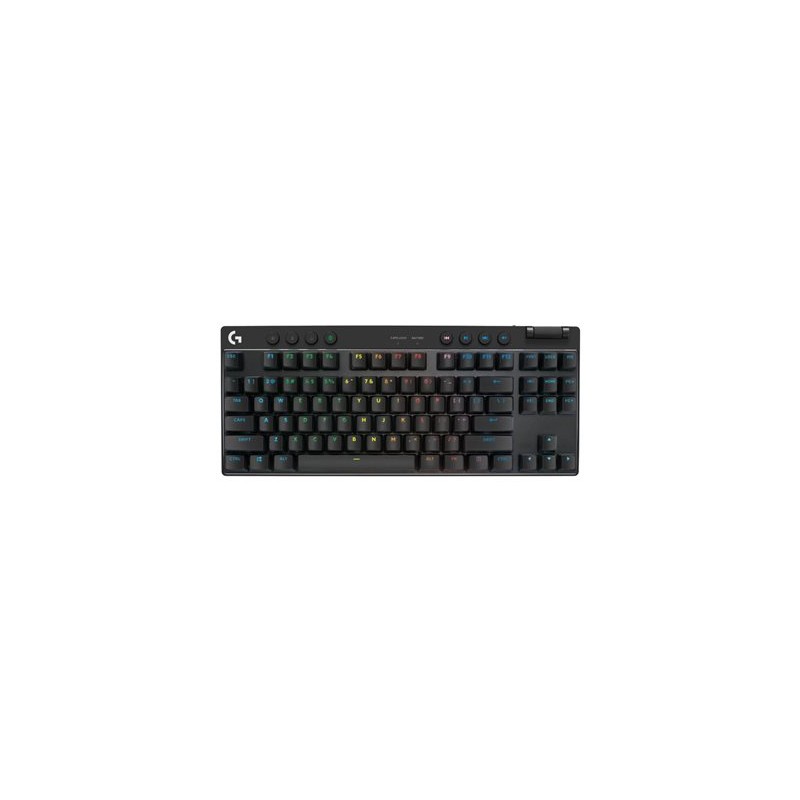 Logitech G PRO X TKL - Klávesnice - podsvícení - bezdrátový - 2.4 GHz, Bluetooth - AZERTY - francouzská - klávesový spínač: