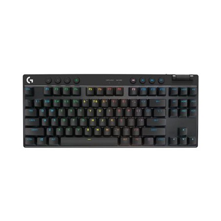 Logitech G PRO X TKL - Klávesnice - podsvícení - bezdrátový - 2.4 GHz, Bluetooth - AZERTY - francouzská - klávesový spínač: