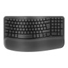 Logitech Ergo Series - Klávesnice - bezdrátový - 2.4 GHz, Bluetooth LE - QWERTZ - německá - grafit