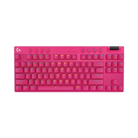 Logitech G PRO X TKL - Klávesnice - podsvícení - bezdrátový - 2.4 GHz, Bluetooth - QWERTY - britská - klávesový spínač: Tactile