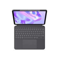 Logitech Combo Touch - Klávesnice a pouzdro - s trackpad - podsvícená - Apple Smart connector - AZERTY - francouzská - grafit