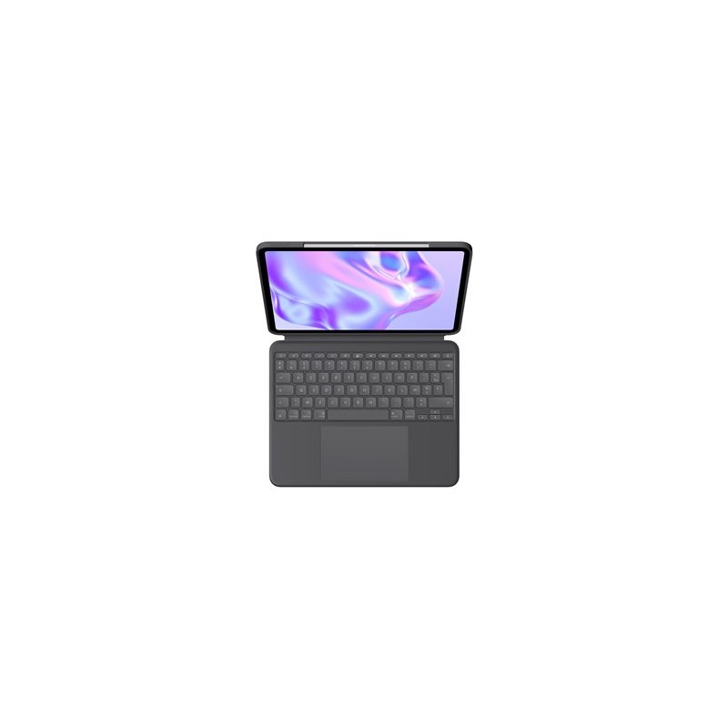 Logitech Combo Touch - Klávesnice a pouzdro - s trackpad - podsvícená - Apple Smart connector - AZERTY - francouzská - grafit