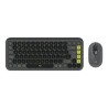 Logitech POP Icon Combo - Klávesnice a sada myši - bezdrátový - Bluetooth LE - QWERTY - britská - grafit, zelená
