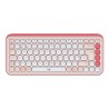 Logitech POP Icon Keys - Klávesnice - bezdrátový - Bluetooth LE - QWERTY - britská - ružová, bělavá