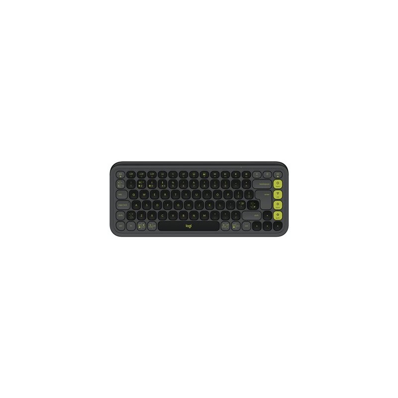 Logitech POP Icon Keys - Klávesnice - bezdrátový - Bluetooth LE - QWERTY - britská - grafit, zelená