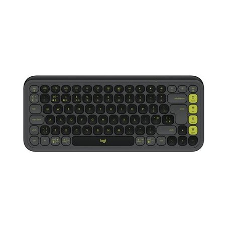 Logitech POP Icon Keys - Klávesnice - bezdrátový - Bluetooth LE - QWERTY - britská - grafit, zelená