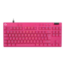 Logitech G PRO X RAPID - Klávesnice - TKL - podsvícení - USB - AZERTY - francouzská - klávesový spínac: Linear - ružová