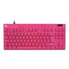 Logitech G PRO X RAPID - Klávesnice - TKL - podsvícení - USB - AZERTY - francouzská - klávesový spínac: Linear - ružová