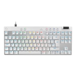 Logitech G PRO X RAPID - Klávesnice - hraní - TKL - podsvícení - USB - QWERTY - britská - klávesový spínač: Linear - bílá