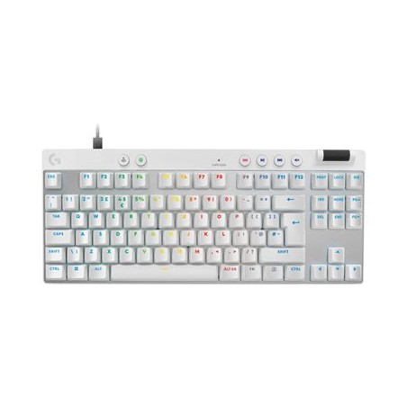 Logitech G PRO X RAPID - Klávesnice - hraní - TKL - podsvícení - USB - QWERTY - britská - klávesový spínač: Linear - bílá