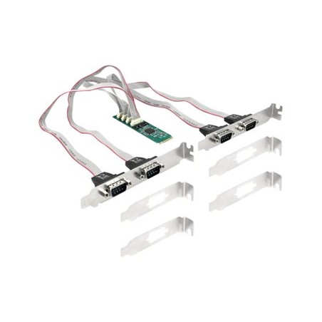M.2 Card to 4 x Serial RS-232 DB9 with S, M.2 Card to 4 x Serial RS-232 DB9 with S