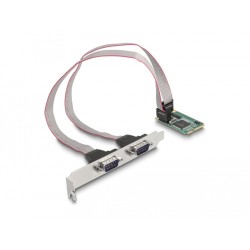 Delock - Sériový adaptér - PCIe Mini Card - RS-232 x 2
