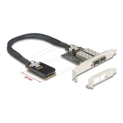 Delock - Sítový adaptér - PCIe Mini Card nízký profil - Gigabit SFP x 2