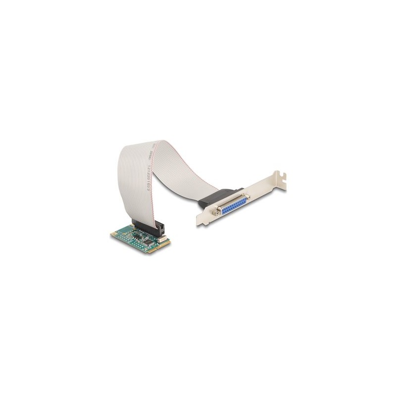 Delock - Paralelní adaptér - PCIe 1.2 Full Mini Card nízký profil - IEEE 1284 x 1