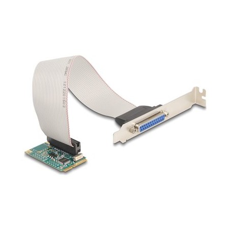 Delock - Paralelní adaptér - PCIe 1.2 Full Mini Card nízký profil - IEEE 1284 x 1