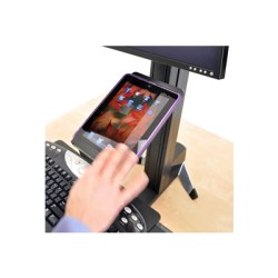 Ergotron WorkFit-S Tablet/Document Holder - Upevňovací komponent (držák) - pro tablet - plast - černá - pro WorkFit-S Dual