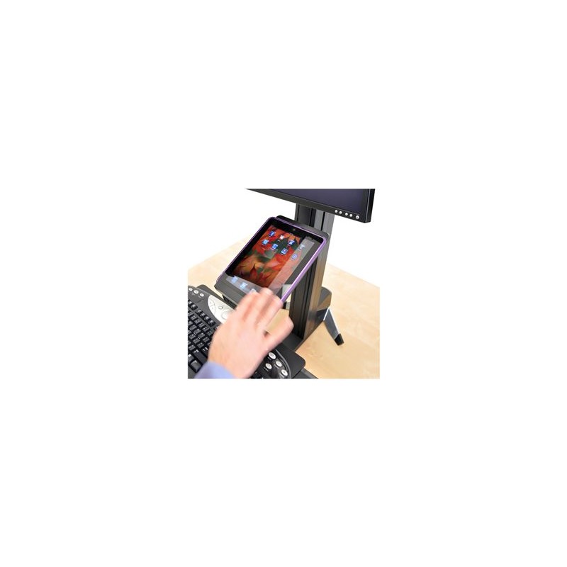 Ergotron WorkFit-S Tablet/Document Holder - Upevňovací komponent (držák) - pro tablet - plast - černá - pro WorkFit-S Dual