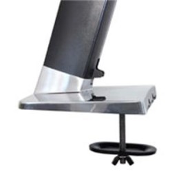 Ergotron Grommet Mount for WorkFit-A - Upevňovací komponent - ocel - černá, leštěný hliník