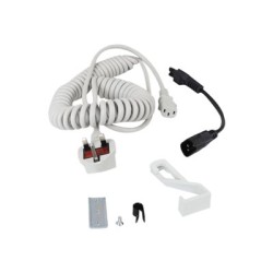 Ergotron Coiled Extension Cord Accessory Kit - Sada kabelů k napájení - 2.4 m - svinutý - šedá