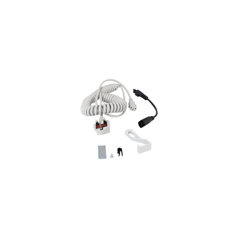 Ergotron Coiled Extension Cord Accessory Kit - Sada kabelů k napájení - 2.4 m - svinutý - šedá